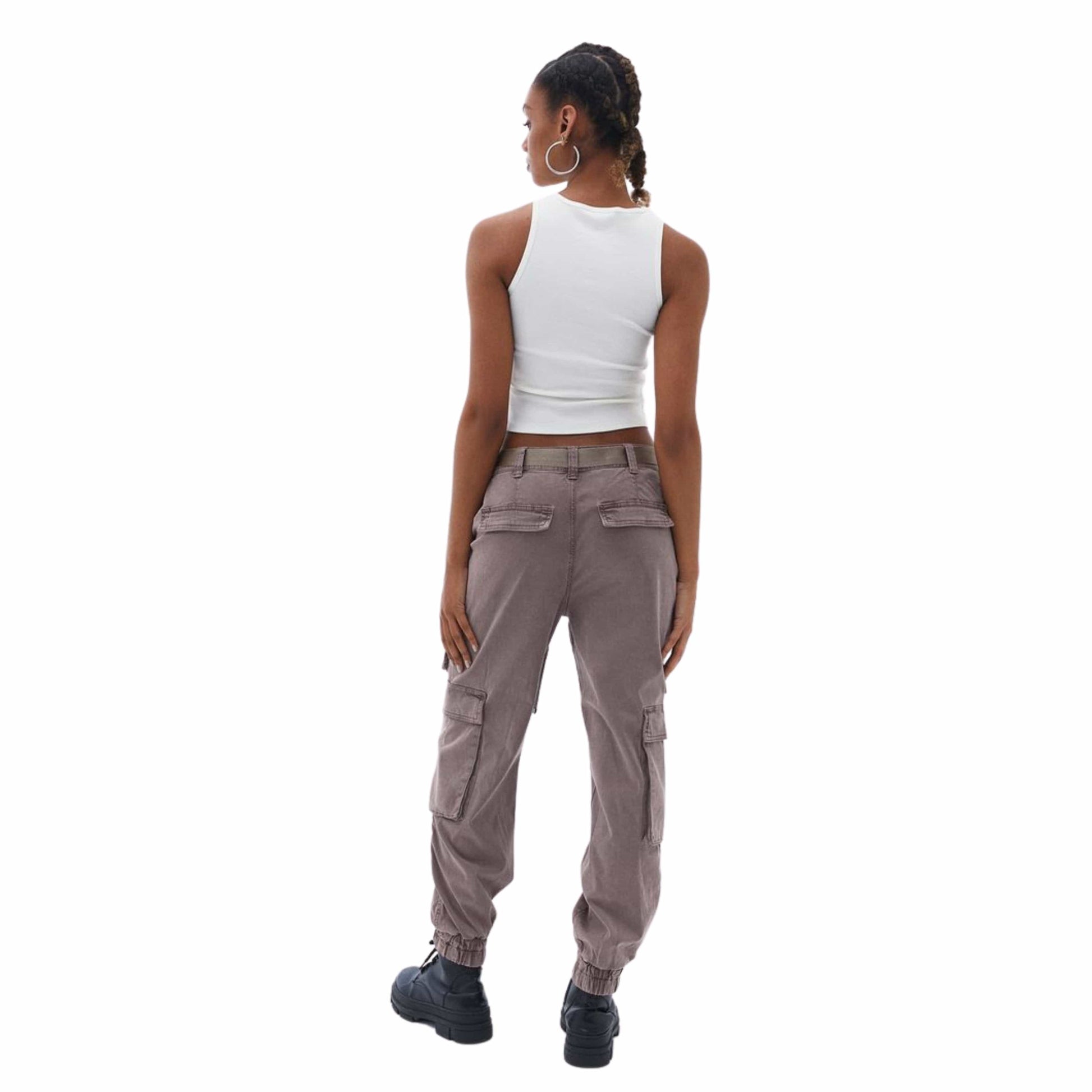 OXXO Womens Bottoms XL / Light purple / 44 OXXO - Cargo Pants with Belt Detail