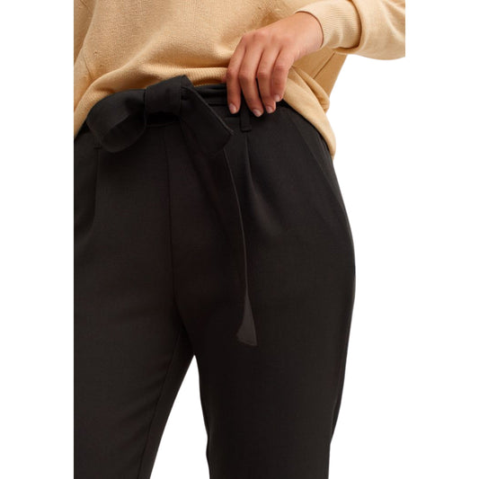 OXXO Womens Bottoms S / Black / 27 OXXO - Casual Pleated and Belted Trousers