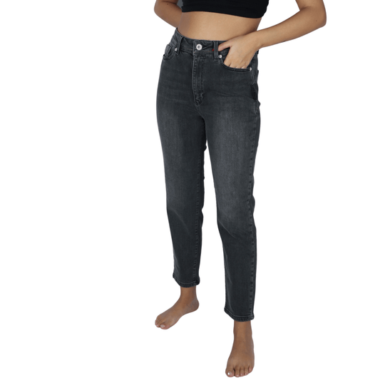 OXXO Womens Bottoms M / Grey / 29 OXXO - Cigarette high rise Denim pants