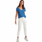 OXXO Womens Bottoms M / White OXXO - Cut knees pants