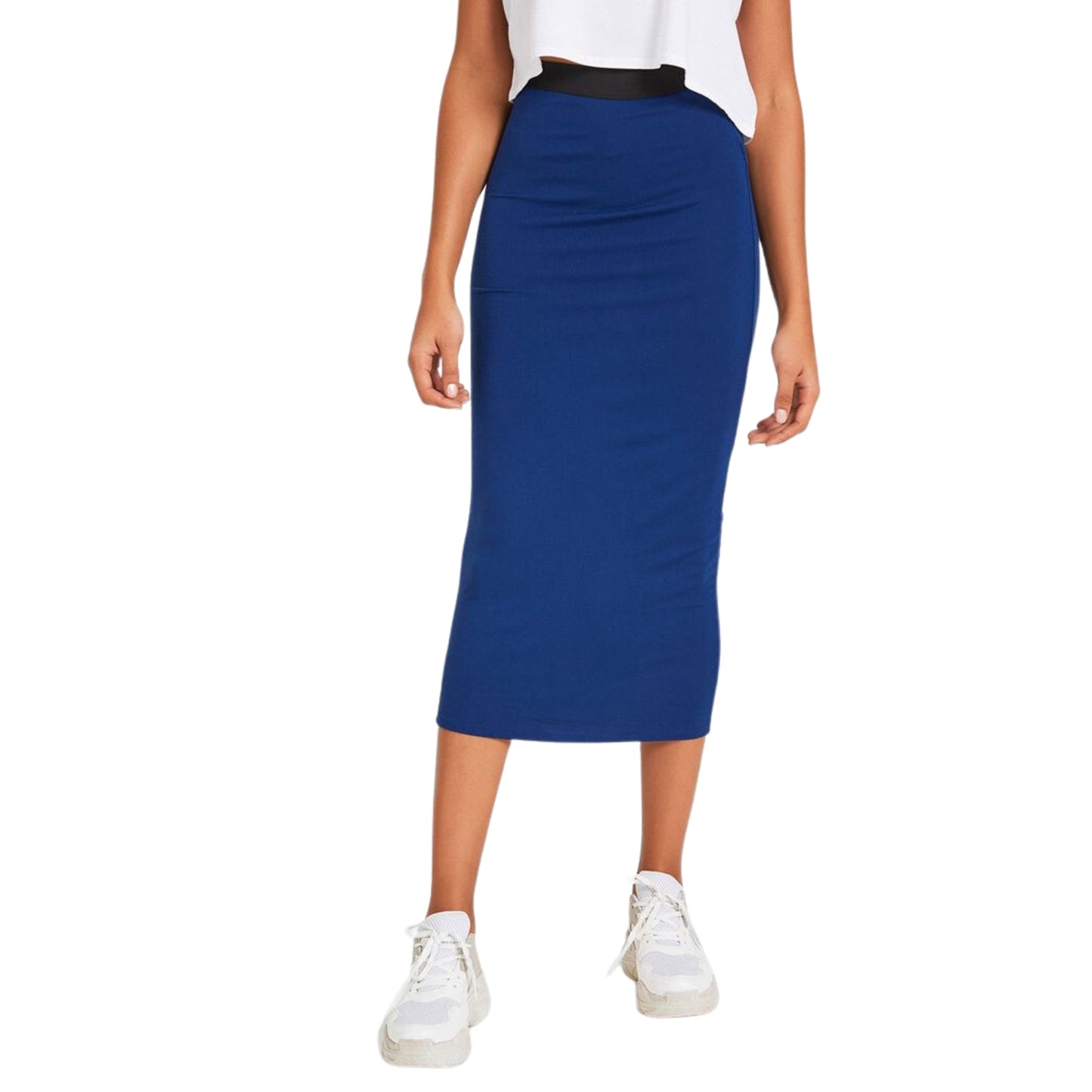 OXXO Womens Bottoms OXXO -  Elastic Waist Detailed Below Knee Skirt