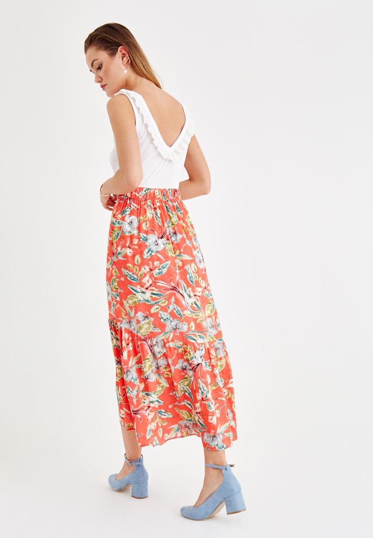 OXXO Womens Bottoms OXXO - Floral Printed Skirt