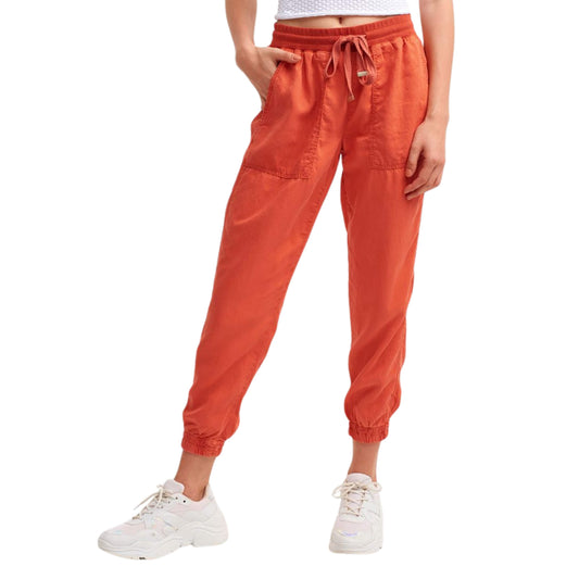 OXXO Womens Bottoms S / Orange OXXO - Khaki mid rise sweatpants