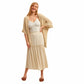 OXXO Womens Bottoms M / Beige / 40 OXXO - Linen midi skirt