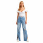 OXXO Womens Bottoms L / Light blue / 30 OXXO - Long Straight High Waist Denim Trousers