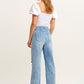 OXXO Womens Bottoms L / Light blue / 30 OXXO - Long Straight High Waist Denim Trousers