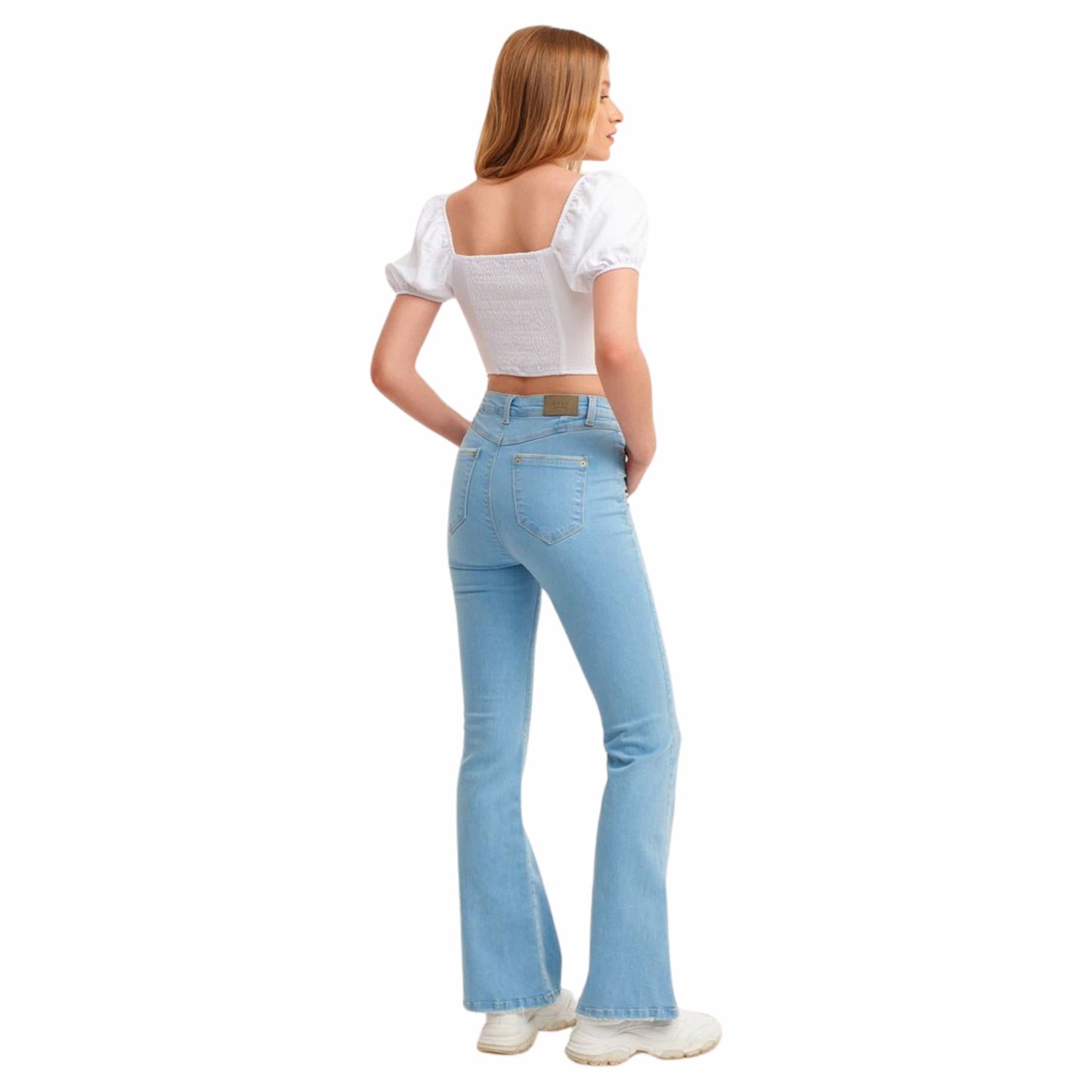 OXXO Womens Bottoms L / Blue / 42 OXXO - Mavi Boot-Cut Denim Pantolon