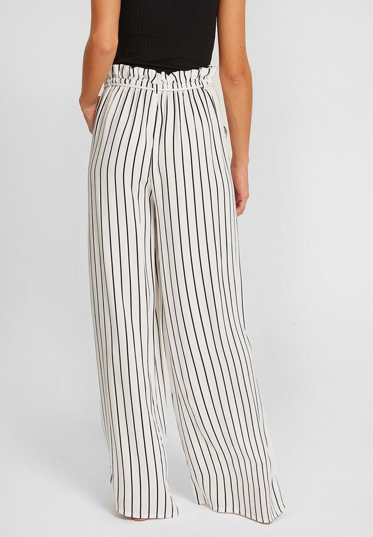 OXXO Womens Bottoms OXXO -  Mixed Stripe Patterned Pants with Details