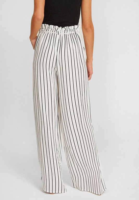 OXXO Womens Bottoms OXXO -  Mixed Stripe Patterned Pants with Details