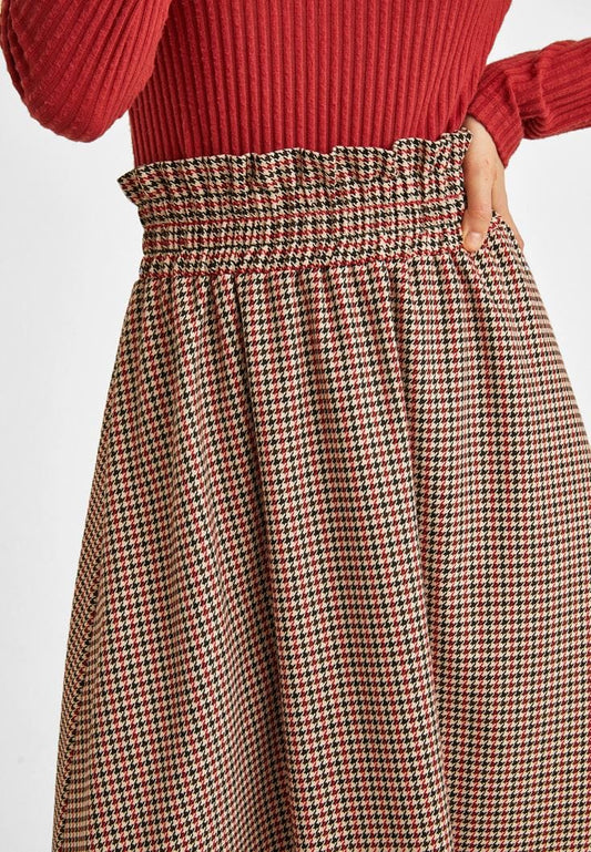 OXXO Womens Bottoms OXXO - Patterned Midi Skirt