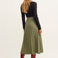 OXXO Womens Bottoms OXXO - Pleated Midi Skirt