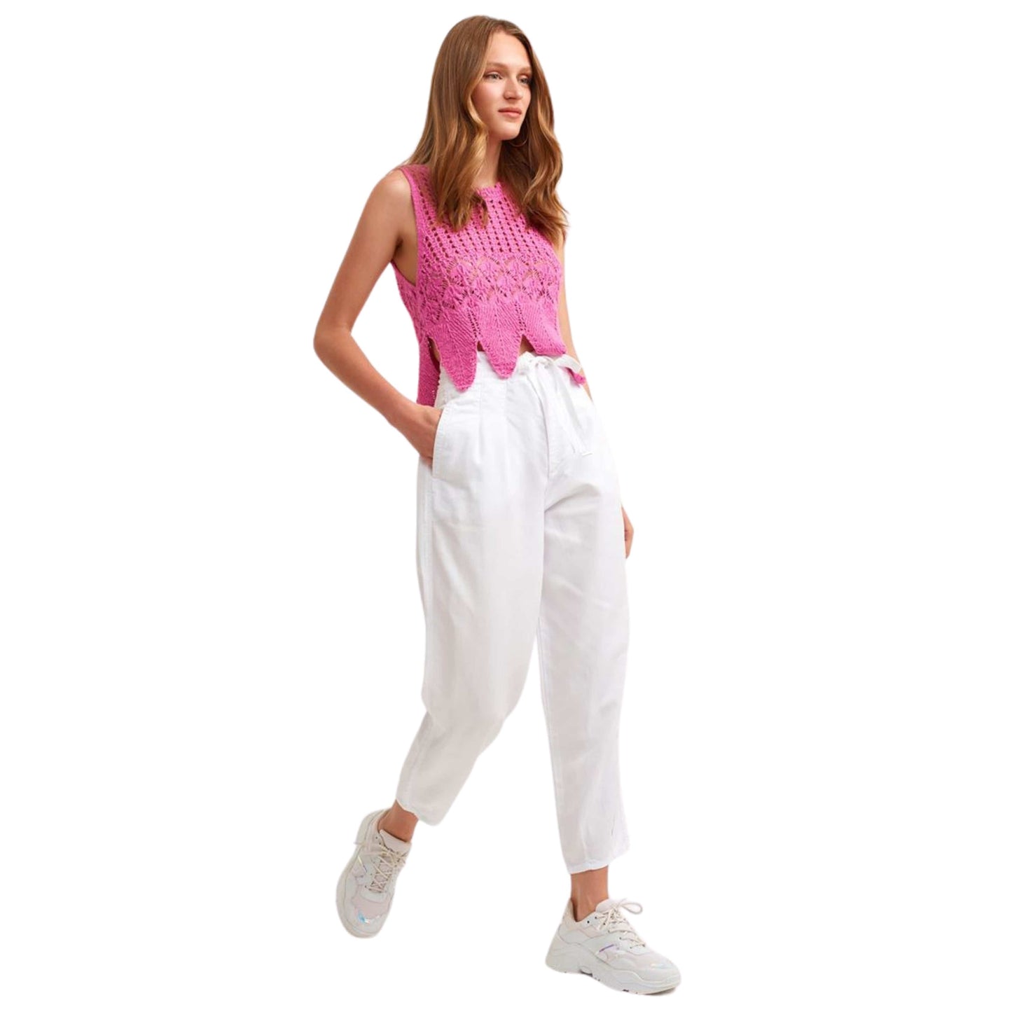 OXXO Womens Bottoms OXXO - Slouchy Pants With drawstring Detail