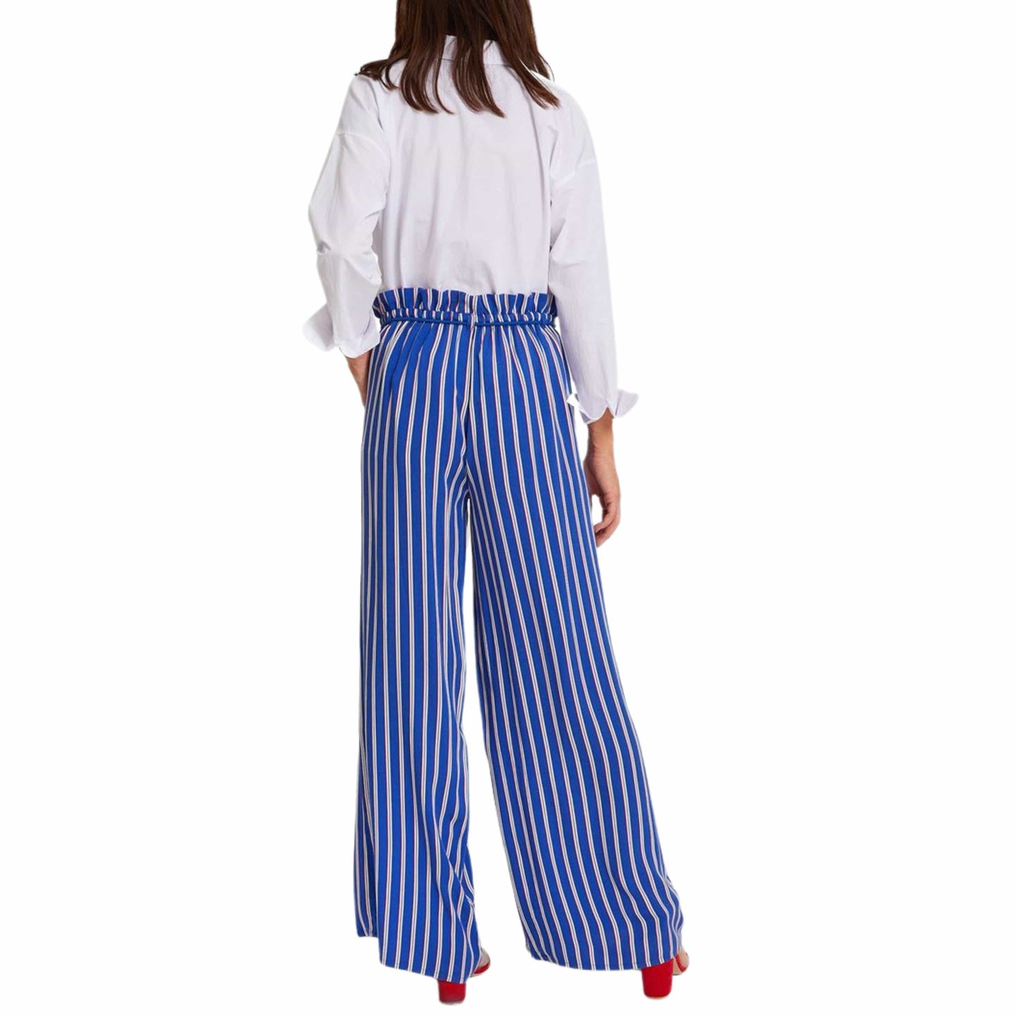 OXXO Womens Bottoms M / Multi-Color / 40 OXXO - stripped wide leg pants