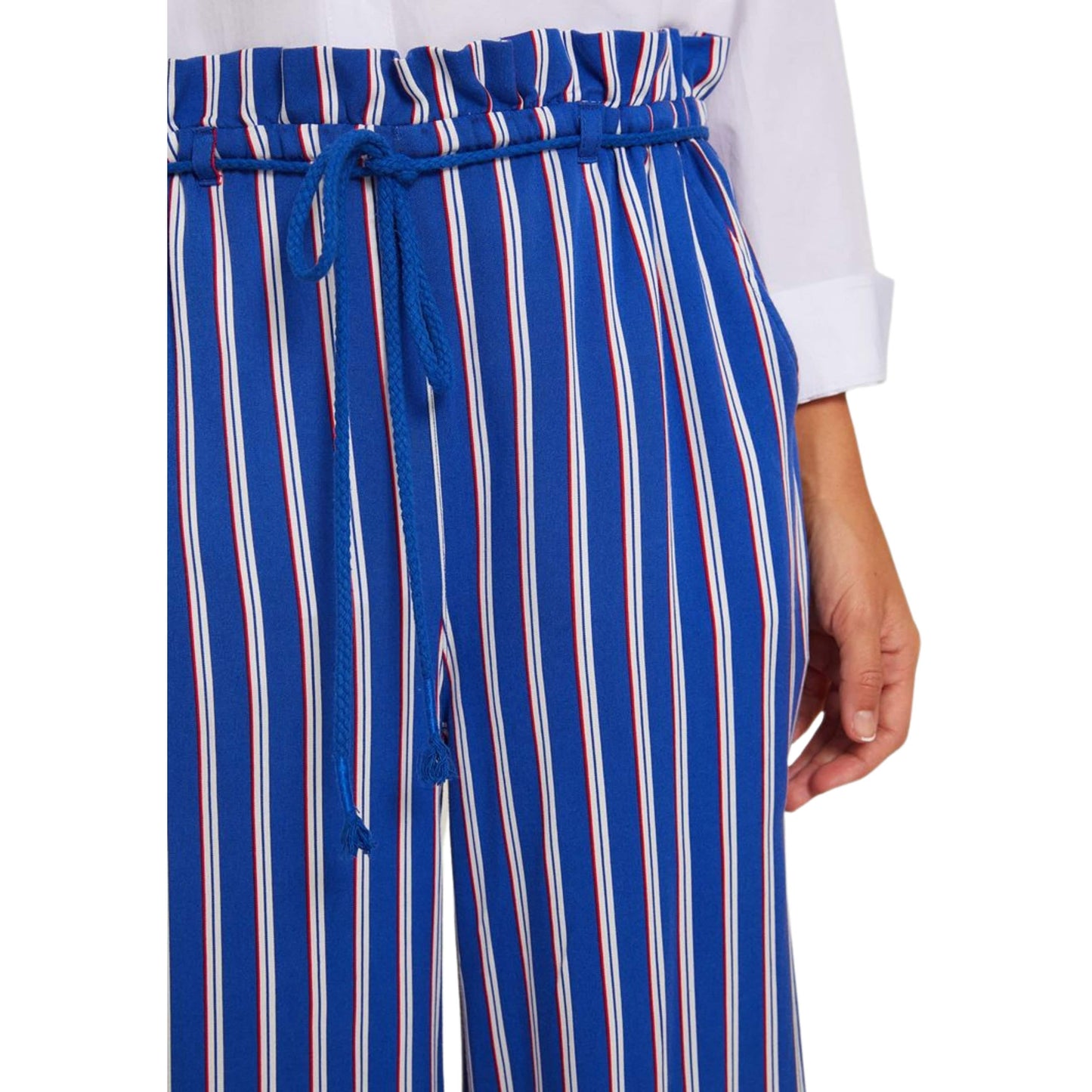 OXXO Womens Bottoms M / Multi-Color / 40 OXXO - stripped wide leg pants