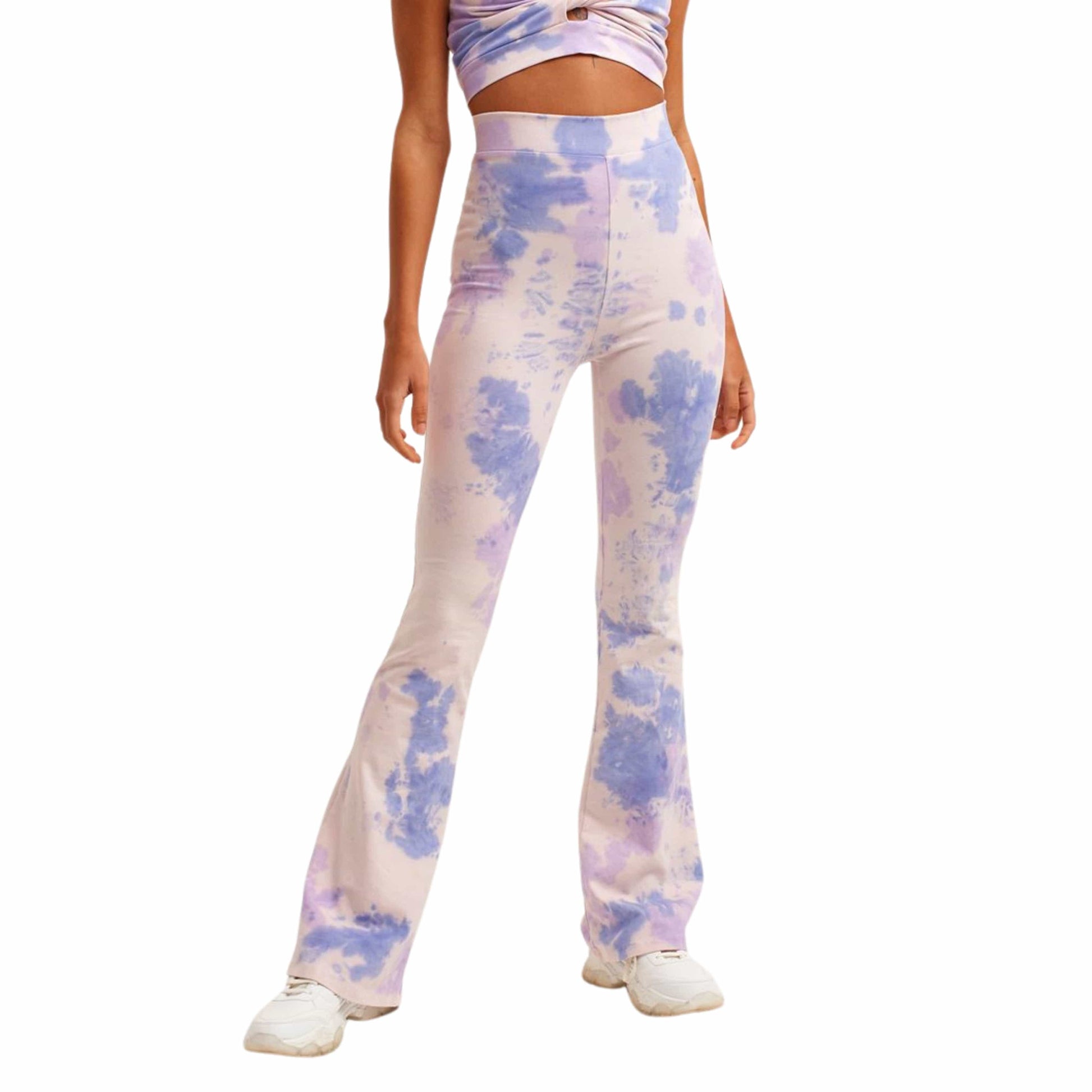 OXXO Womens Bottoms L / Multi-Color OXXO - Tie Dye Patterned Flare Leggings