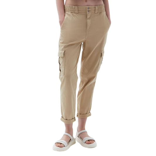 OXXO Womens Bottoms L / Beige / 42 OXXO - Ultra High Rise Button up cargo pants