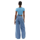 OXXO Womens Bottoms OXXO - Ultra High Rise Wide Leg Denim Pants