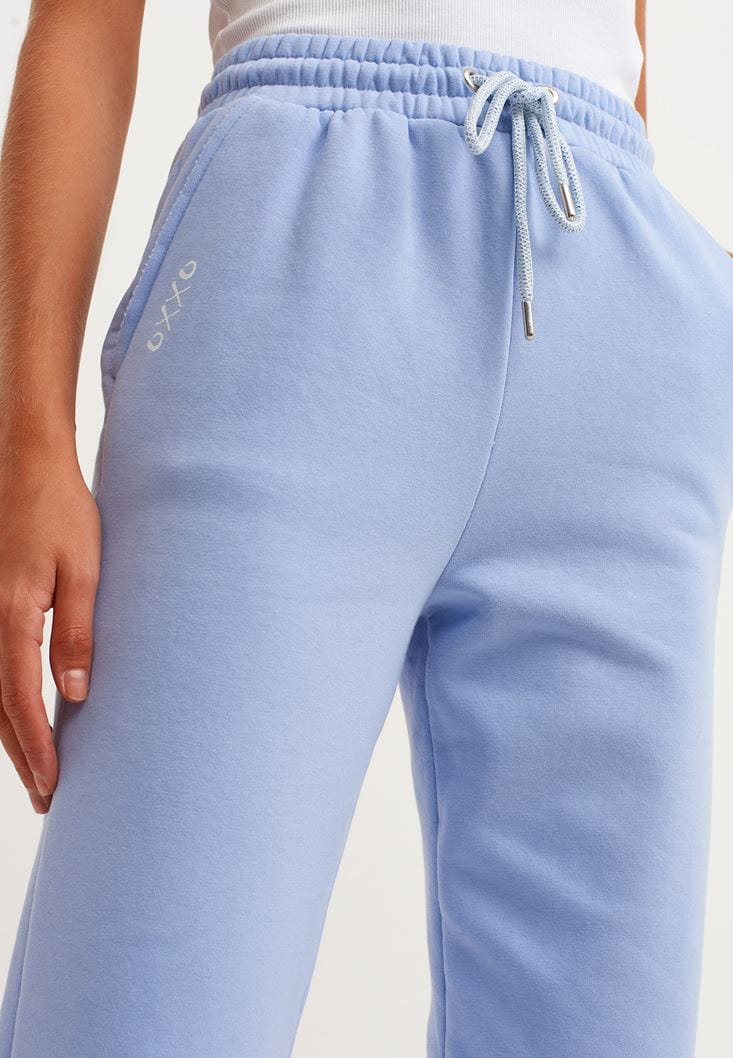 OXXO Womens Bottoms S / Blue OXXO -  Waist Detailed Sweat Jogger Pants