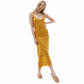 OXXO Womens Dress L / Yellow OXXO - Knitwear Dress with Hemstitch Detail