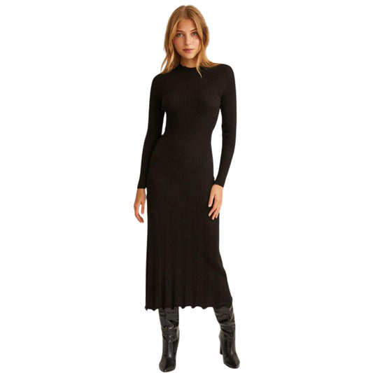 OXXO Womens Dress S / Black OXXO - Long Knit Dress