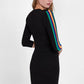 OXXO Womens Dress S / Black OXXO - Sleeve Stripe Detail Dress