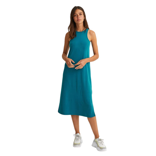 OXXO Womens Dress L / Blue OXXO - Soft Texture Halter Neck Side Slits Dress