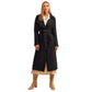 OXXO Womens Jackets L / Black OXXO - Belted Vegan Suede Trench Coat