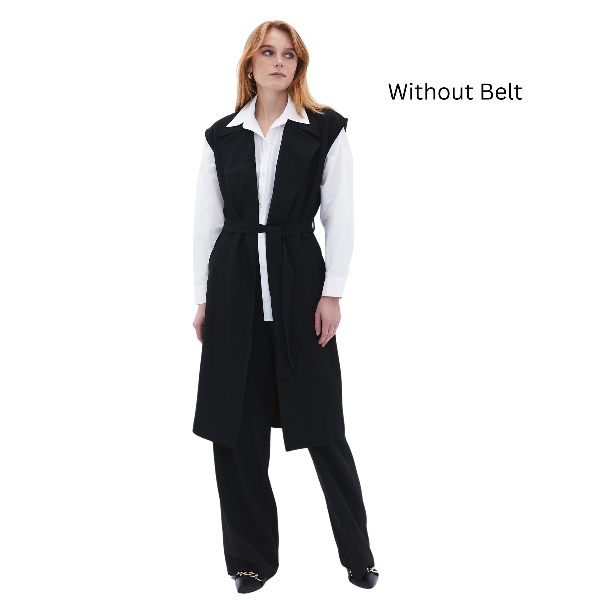 OXXO Womens Jackets M / Black OXXO - Long open front vest