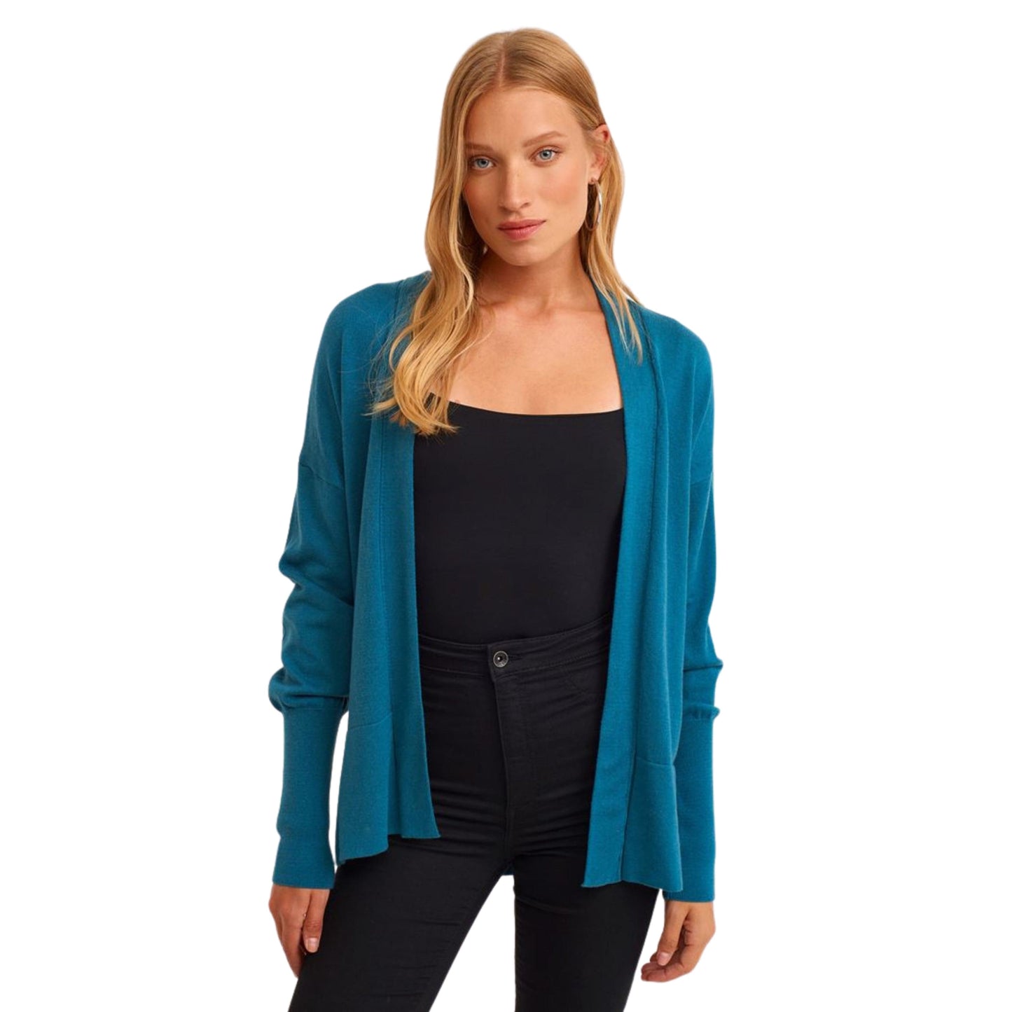 OXXO Womens Jackets M / Blue OXXO - Midi Length Knitwear Cardigan