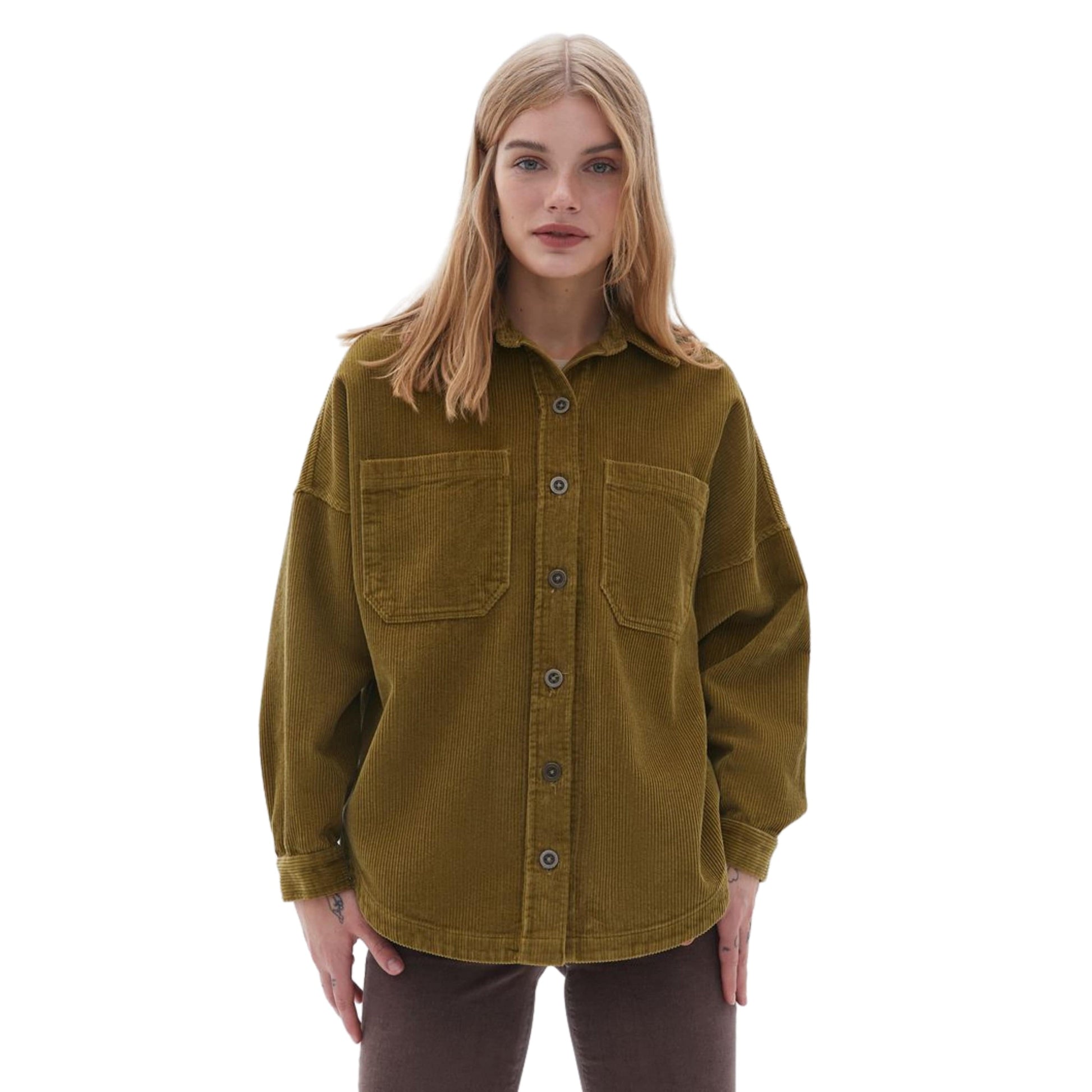 OXXO Womens Jackets L / Green OXXO - Oversize Cord Velvet jacket