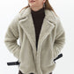 OXXO Womens Jackets XL / Beige OXXO -  Oversize Jacket with Fur Detail