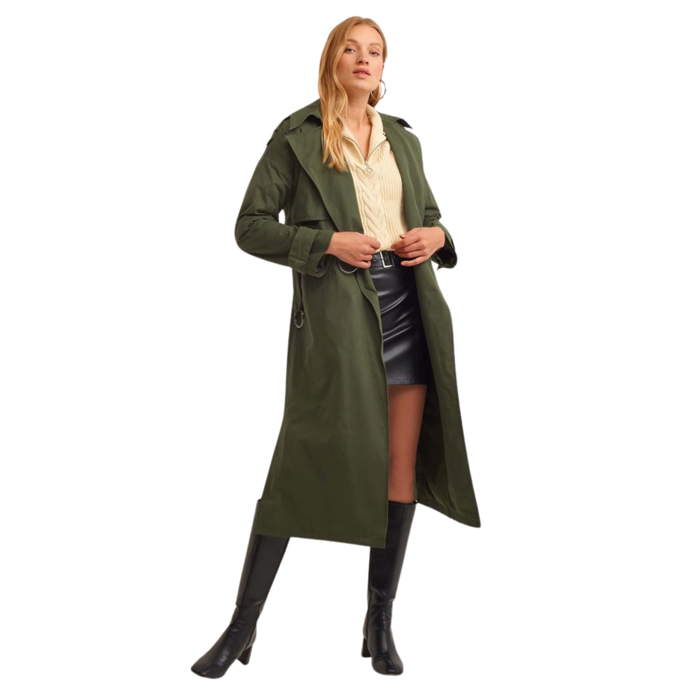 OXXO Womens Jackets OXXO - Oversize Long Trench Coat