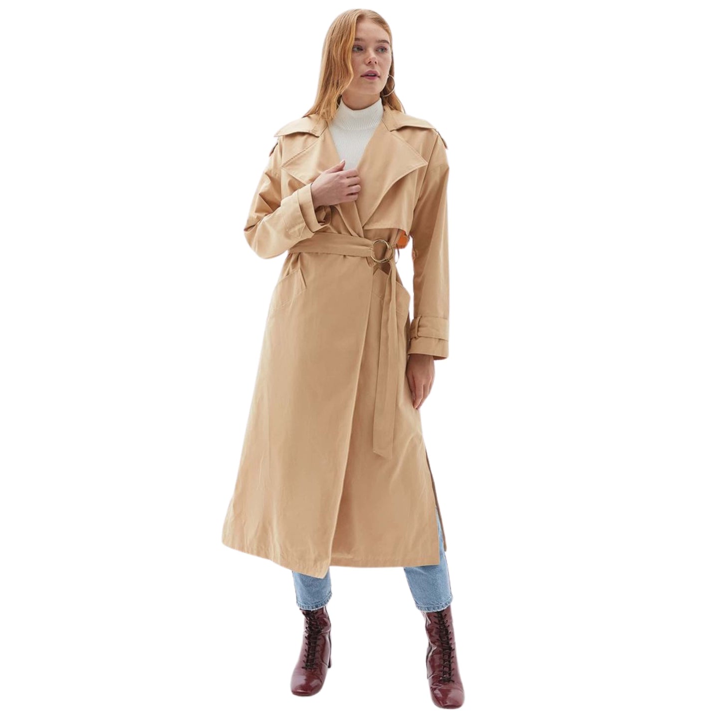 OXXO Womens Jackets OXXO - Oversize Long Trench Coat