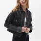 OXXO Womens Jackets XL / Black OXXO - Quilted Denim Jacket