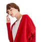 OXXO Womens Jackets OXXO - Red Slit Detailed Long Cardigan