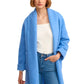 OXXO Womens Jackets XS / Blue OXXO -  Wool Blend Long Pocket Coat