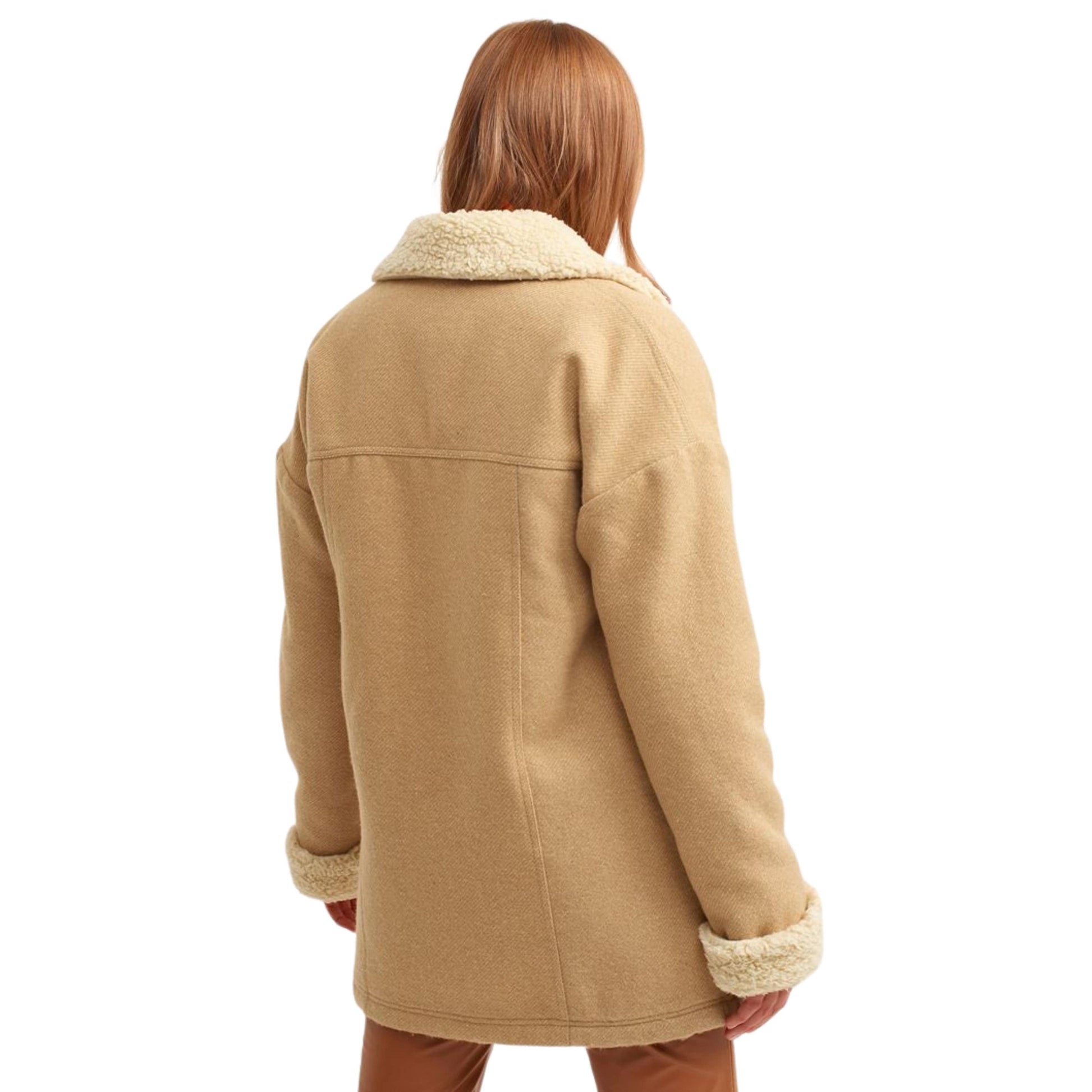 OXXO Womens Jackets M / Beige OXXO - Wool Oversize Midi Coat