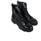 OXXO Womens Shoes 40 / Black OXXO - Vegan Leather Combat Boots With Zippers