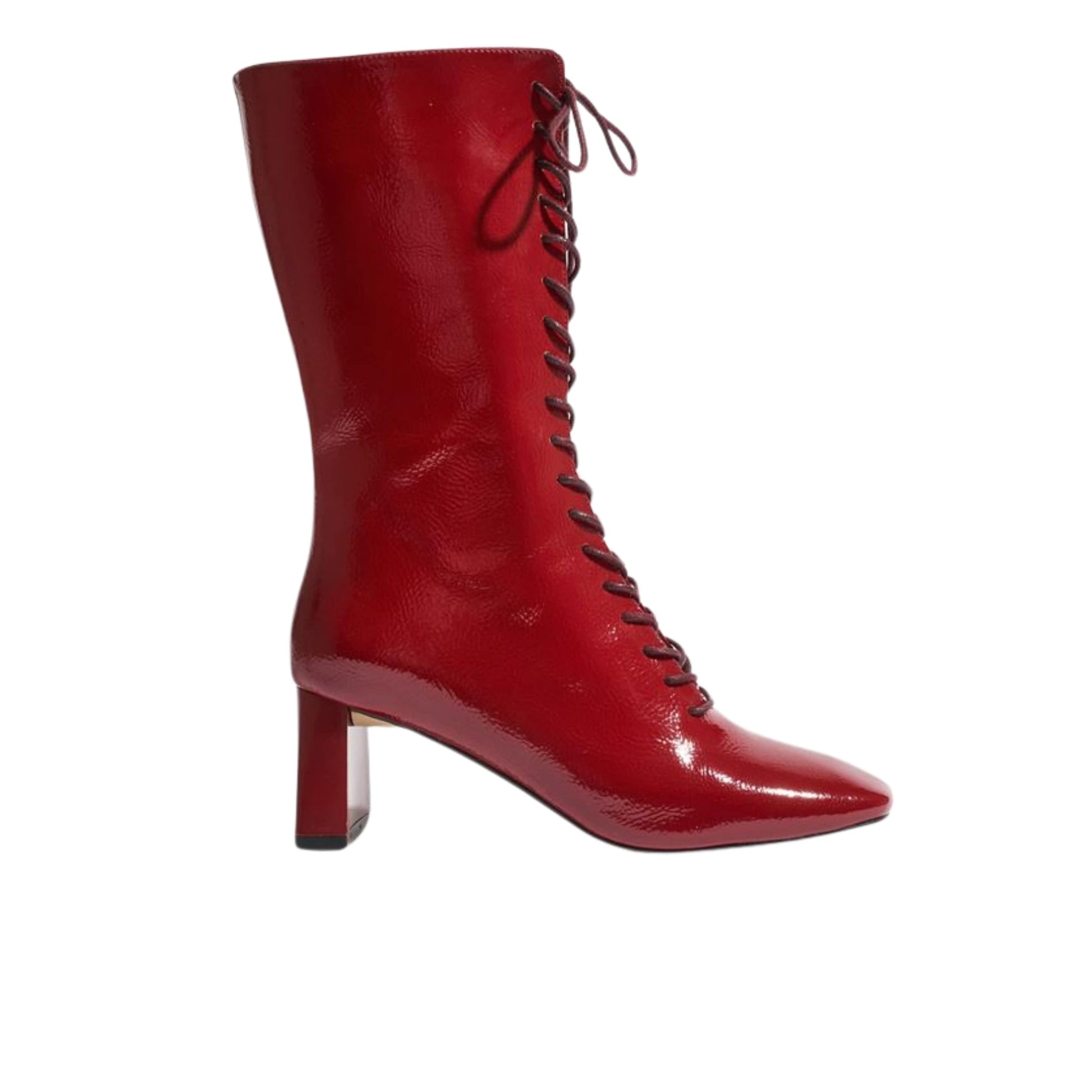 OXXO Womens Shoes 39 / Red OXXO - Vegan Leather Heeled Boots