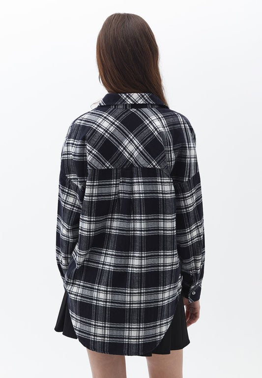 OXXO Womens Tops OXXO - Cotton Plaid Shirt