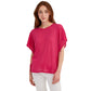 OXXO Womens Tops L / Pink OXXO - Crew Neck Flounce T-Shirt