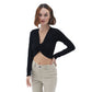 OXXO Womens Tops L / Black OXXO -  Crop Blouse with Twist Detail