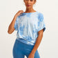 OXXO Womens Tops M / Blue OXXO - Crop Tshirt with Tie-dye Pattern