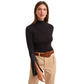 OXXO Womens Tops S / Black OXXO - Flare Sleeve High-Neck Knitwear blouse