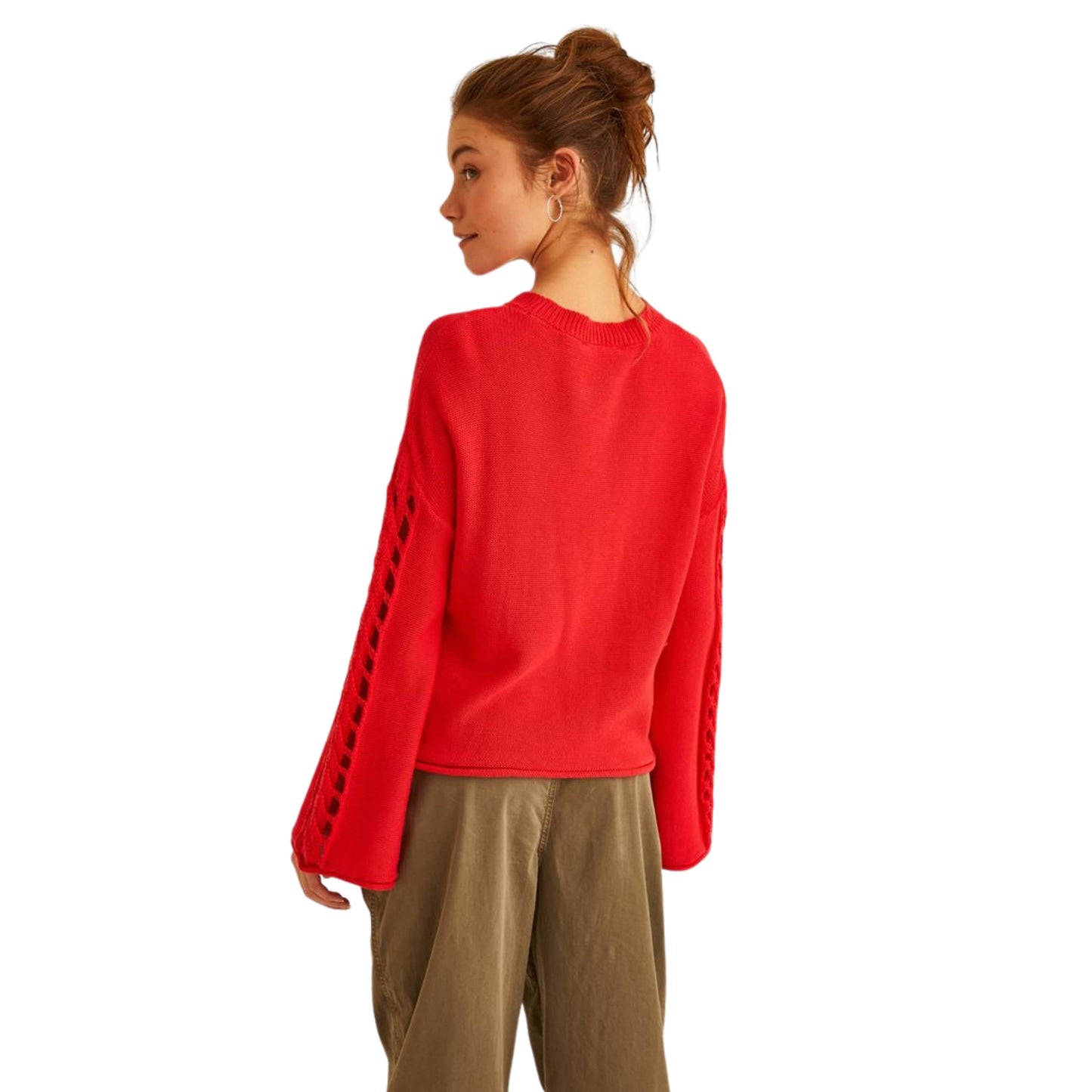 OXXO Womens Tops OXXO -  Flared Sleeve Pullover Sweater