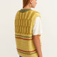 OXXO Womens Tops One Size / Multi-Color OXXO -  Knitted Detailed  Vest Sweater