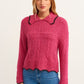 OXXO Womens Tops OXXO - Openwork Polo Neck Sweater