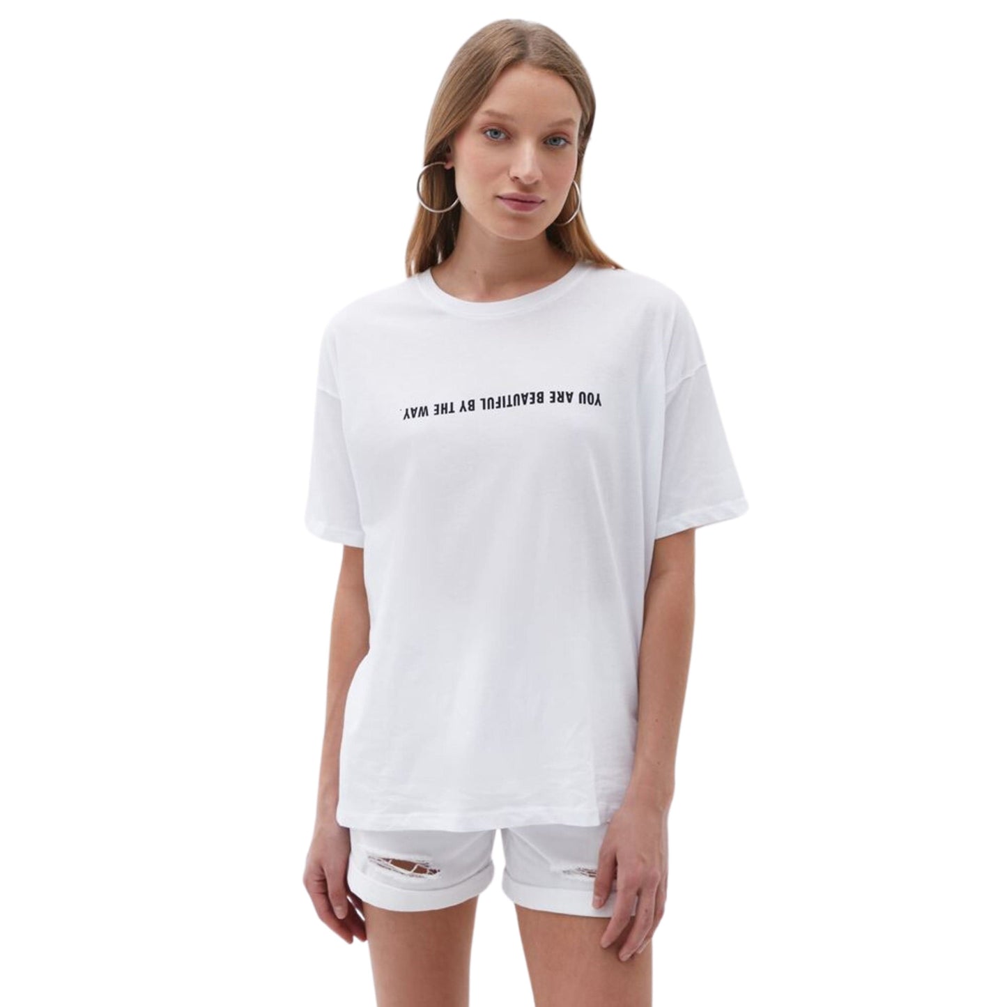 OXXO Womens Tops L / White OXXO -  Oversize Tshirt