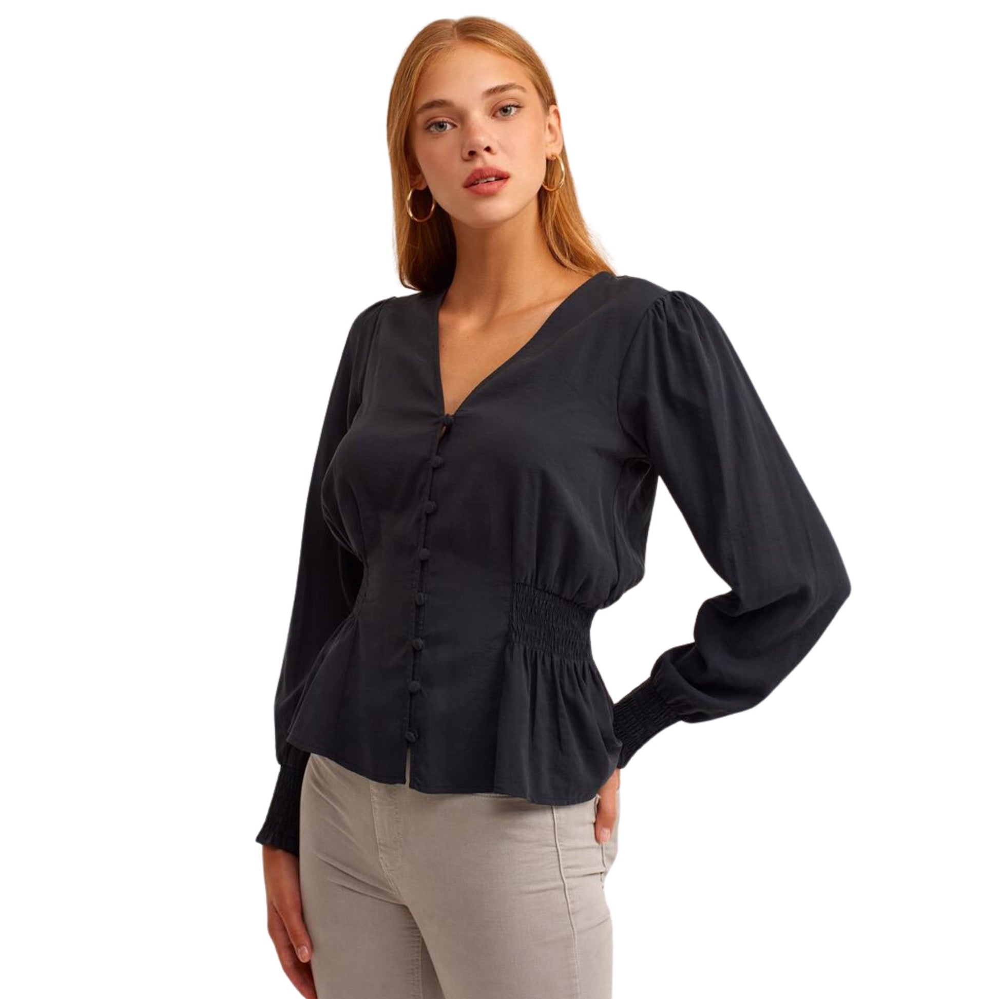 OXXO Womens Tops M / Black OXXO - Romantic Gipel Blouse