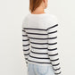 OXXO Womens Tops OXXO - Striped V Neck Sweater